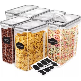 Utopia Kitchen Cereal Containers Storage Food Containers & Cereal Dispenser Utopia Kitchen - Clear, Pack of 2