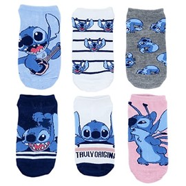 Lilo and Stitch Women's No Show Sock, White, 9-11