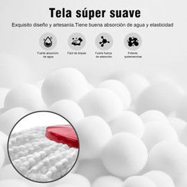 6 Piezas cabezales de repuesto para mopa giratoria, cabezales de repuesto para fregona de microfibra, Suelos fáciles de limpiar, Mop Head Compatible con fregonas giratorias Vileda, O-Cedar.