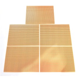 Rk Education Copper Veroboard/Stripboard for PCB Prototyping - Large 95x127mm, Pack of 5