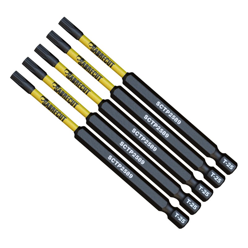 5 x SabreCut SCTP2589_5 89mm T25 TX25 Torx Tamper Proof