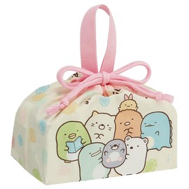 Skater KB7-A Children's Lunch Bag, Drawstring Bag, Sumikko Gurashi, Mole House, Made in Japan