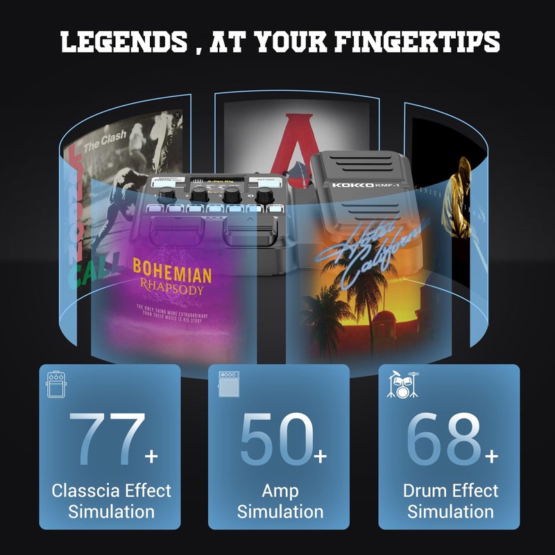 KMF-1 Guitar Pedal, Guitar Multi Effects Processor Pedal | Amp