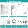 MIAOHUI High Pressure Rain Shower Head with 7 Settings Handheld