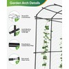 FAHKNS 7FT Garden Arch Trellis for Climbing Plants Outdoor, Polyethylene-Coated