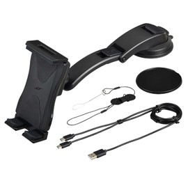 Seiwa WA83 Auto Smart Tab Holder, Suction Cup Mount, Auto Open and Close, Smartphone Tablet, Type-C2 Cable Included