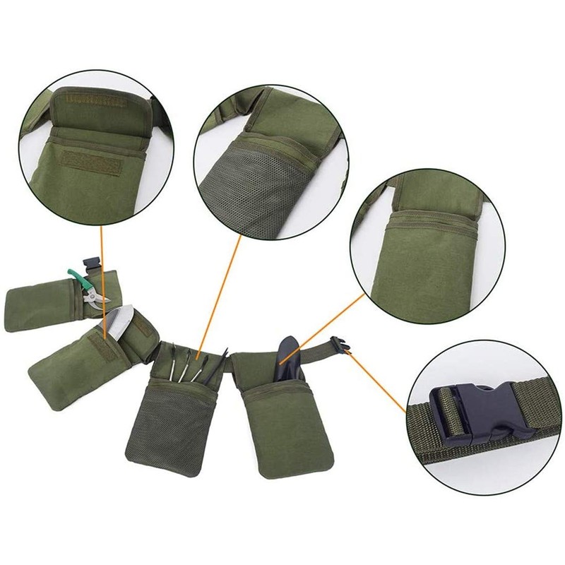 Gardening Tool Belt Bag - Canvas Waist Tool Apron Organizer