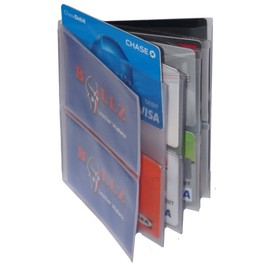 Set of 2-TOP LOAD-Heavy Duty Vinyl 6 Pages Mens Hipster Wallet Inserts MADE IN USA