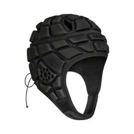 DGYAO Rugby Headguard, Kids Boys Protective Headgear, Padded Gear Helmet For Head Protection Black YS