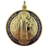 Saint Benedict of Nursia 4 Inch Gold Plate with Red