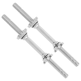 Metal Threaded Dumbbell Handles Chrome Grip - 18 x 1 inch