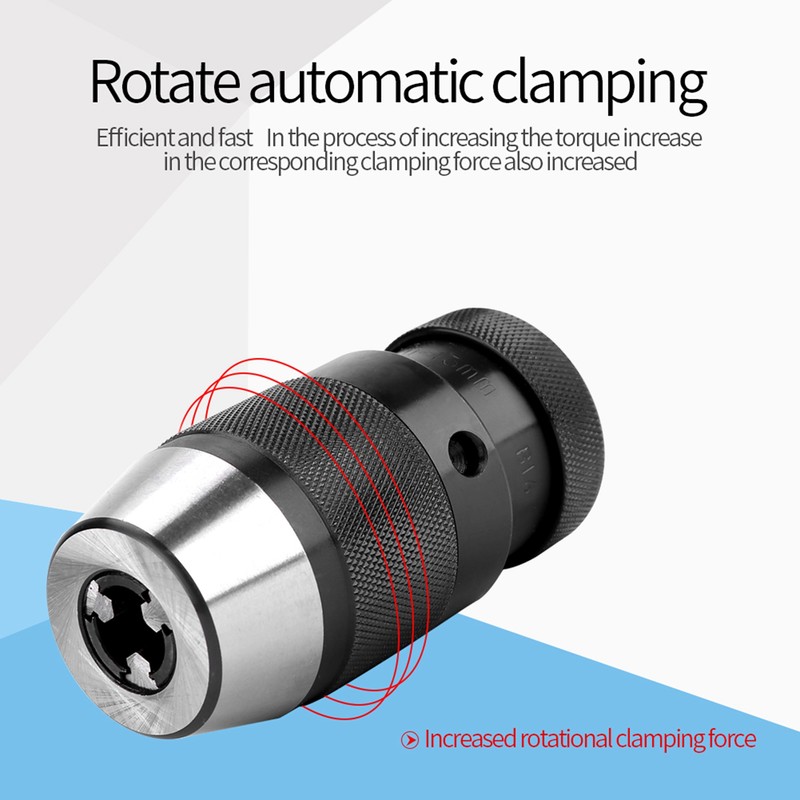 1pc 0-13mm 1/2" Steel Self tightening Keyless B16 Chuck for