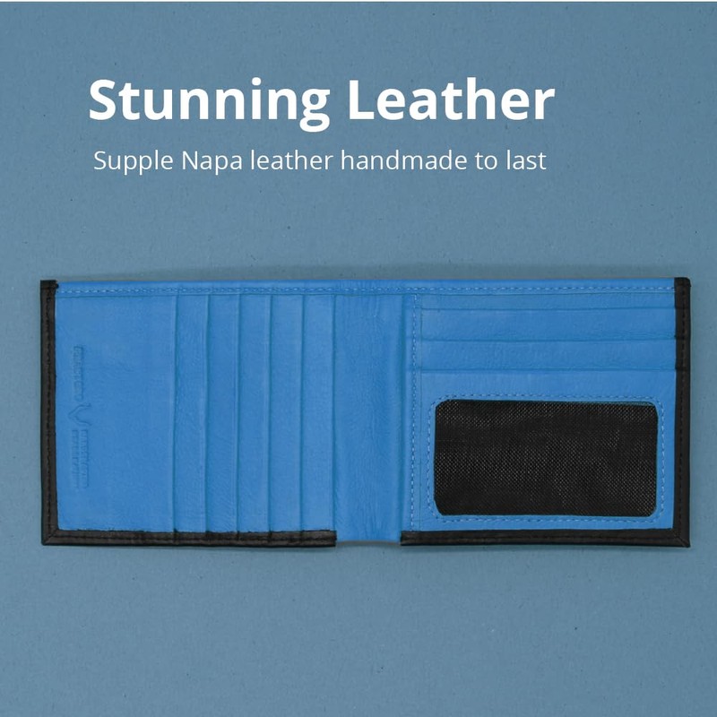 PELLE TORO Handmade Super Slim Men's Wallet, Handmade with Napa