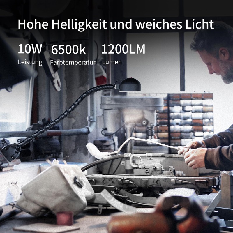 Flexible Gooseneck Light 1000 Lumen LED Work Light with for