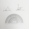 Ainkou 3pcs Clear Plastic Protractor 180 Degrees 4 Inches for