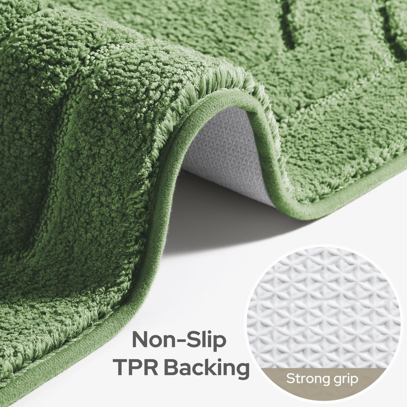 HOMEIDEAS Bathroom Rugs Sets 2 Piece, Extra Soft and Absorbent