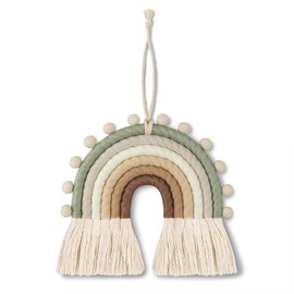 Woven Rainbow Wall Hanging for Children's Dormitory, Room Decoration, Party Supply, Decorate the Handwoven Rainbow Pendant in Nordic Style