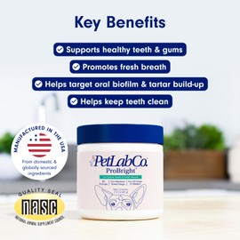 PetLab Co. PetLab Co. ProBright Dental Powder - Dog Breath Freshener - Teeth Cleaning Made Easy C Targets Tartar & Bad Breath - Formulated for Small Dogs