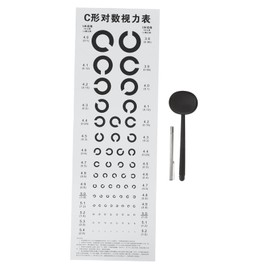 Mobestech 1set Vision Chart Occluder Telescopic Rod Visual Eye Exam Chart for Accurate Testing Schools Hospitals Random Style