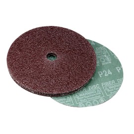 sourcing map 7-Inch x 7/8-Inch Aluminum Oxide Resin Fiber Discs, Center Hole 24 Grit Sanding Grinding Discs, 10 Pack