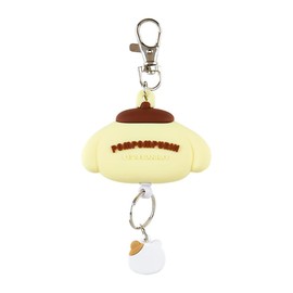 Sanrio 168718 Face Shaped Reel Key Chain Pompom Pudding Key Mascot Pudding POMPOMPURIN 5.1 x 2.5 x 0.7 inches (13 x 6.4 x 1.8 cm) Character