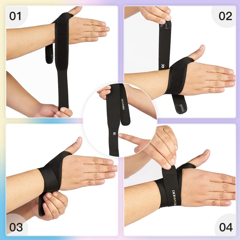 Domaste Pickleball Wrist Brace Support for Tennis, Ultra Thin Elastic