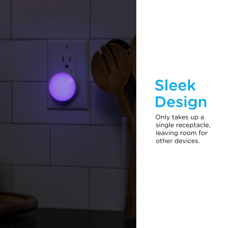 Lights by Night Color Changing Mini LED Night Light, Plug-in,