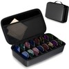 Vecxoty Black Travel Sunglasses Organizer For 8 Pairs​, EVA Hard