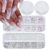4 Boxes Nail Rhinestones Flatback Rhinestones Nail Charms Multi Shaped