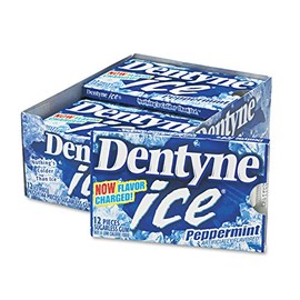 Dentyne Ice Peppermint Sugarless Chewing Gum, 12-Piece Packages (Pack of 12)