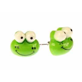 Frog Miniblings Earrings Ear Studs Earstuds Frogs Animal Nature Children Green