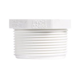 Charlotte Pipe Schedule 40 1-1/2 in. MPT x 1-1/2 in. Dia. FPT PVC Plug