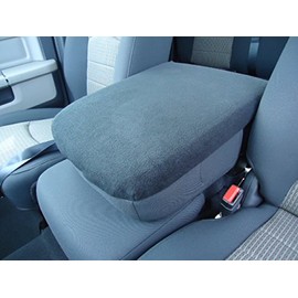 Car Console Covers Plus Made in USA Fleece Center Armrest Console Cover fits Dodge Ram Truck 1500 2500 3500 Series 2006-2013 Dark Gray