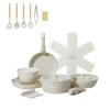 23Pcs Ceramic Cookware Set Non Stick Pots and Pans Set