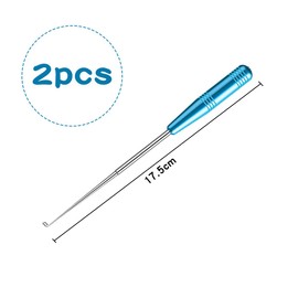 Jagowa 2 Pcs Fishing Hook Removal Stainless Steel Disgorger with Storage Tube Fish Hook Quick Remover Tool Hook Separator Fishing Extractor (Blue)