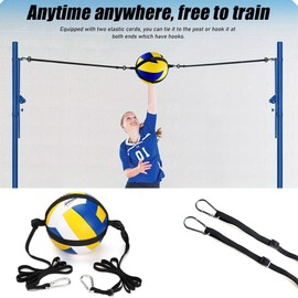 Hayaww Volleyball Spike Trainer Volleyball Training Equipment Adjustable Volleyball Belt for Volleyball Training Device Improves Serving Jumping Arm Swing (Black)