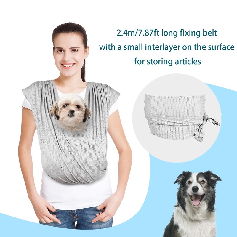 Dog Sling Carrier for Small Dogs, Front Handsfree Cat Sling