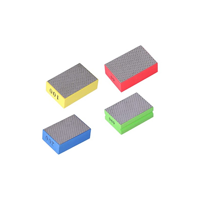 Diamond Hand Sanding Pad, 4Pcs Diamond Hand Polishing Pads Sanding