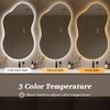 WallBeyond 46"x26" Asymmetrical LED Backlit Bathroom Mirror, Irregular Vanity Mirror