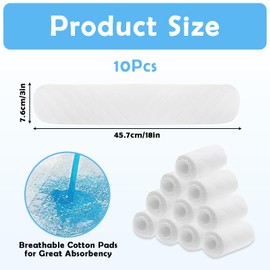 KFSCIP 10 Pcs Bra Liners for Sweat Pad, Cotton Bra Liners Under, Reusable Under Bra Sweat Liners, Soft Absorbent Sweat Pads for Women, 46 x 8 cm