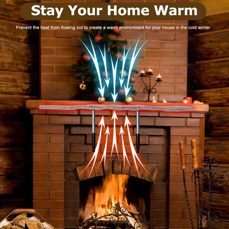 XYGOVIA Chimney Flue Stopper - 9"x 45" Rectangular Plug Blocker