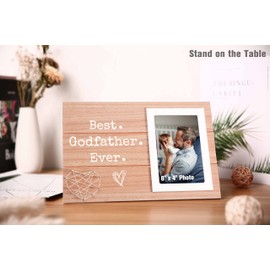 Godfather Photo Frame Keepsake - Baptism Gift for Godfather - Father's Day & Birthday Gift - Christmas Keepsake