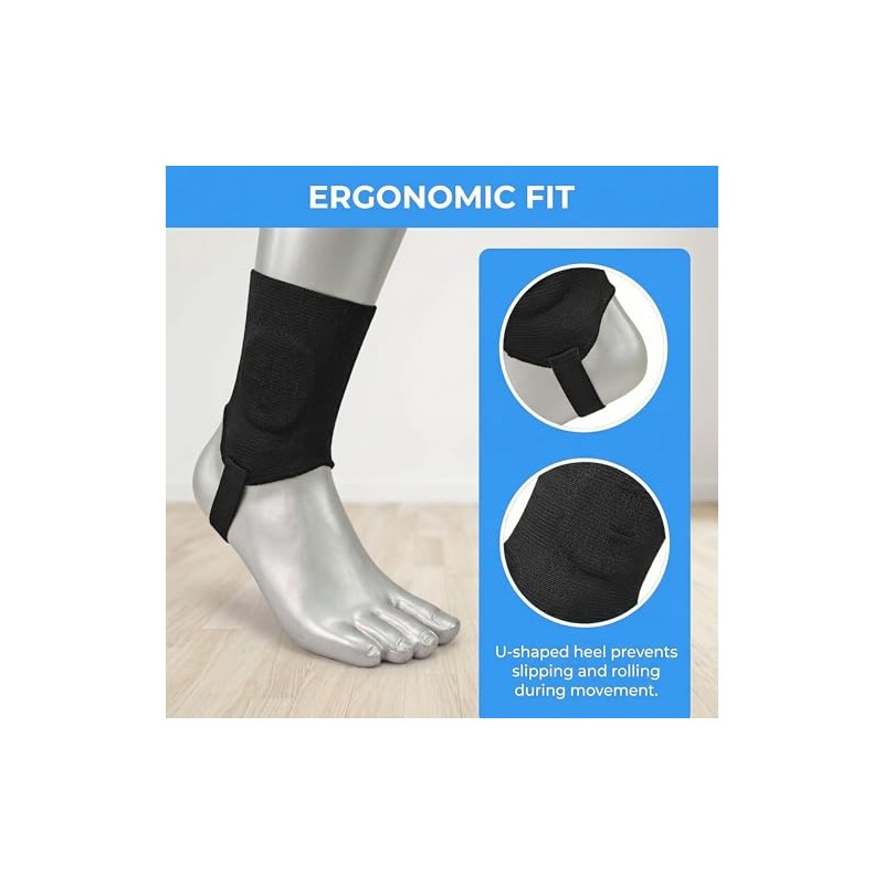 1 Pair Ankle Brace with 1 Drawstring Pocket, Elastic Breathable