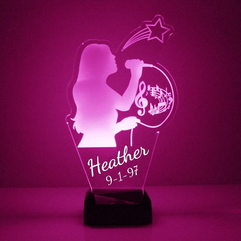 Music LED Lamp/Night Light - Free Personalization - Remote Control