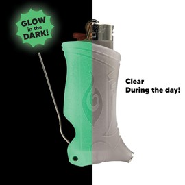 Toker Poker - Bic Lighter Sleeve Glow in The Dark - All Inclusive Tool for Camping and Other (Glow Clear)