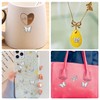 JERCLITY 30pcs 3D Alloy Silver Butterfly Nail Charms Nail Butterfly