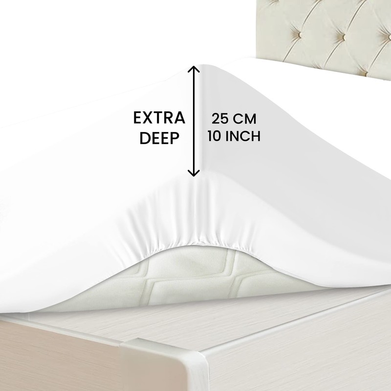 Hafaa Single Fitted Sheet – Easy Care 25 cm Deep