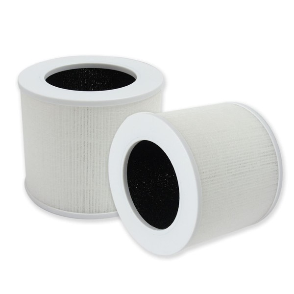 PUREBURG 2-Pack Replacement 3-IN-1 HEPA Filters Compatible with LEVOIT Core Mini Air Purifier, Part Number # Core Mini-RF