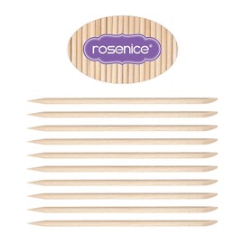 ROSENICE 100 Pieces Orange Wood Sticks Multifunctional Nail Sticks