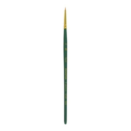 Princeton Artist Brush Co. Lauren Series 4350 - Short Handled Round Size 5/0 - S Single Golden Synthetic Paintbrush for Watercolor and Acrylic Painting